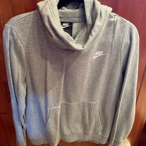 Nike gray funnel neck sweatshirt.